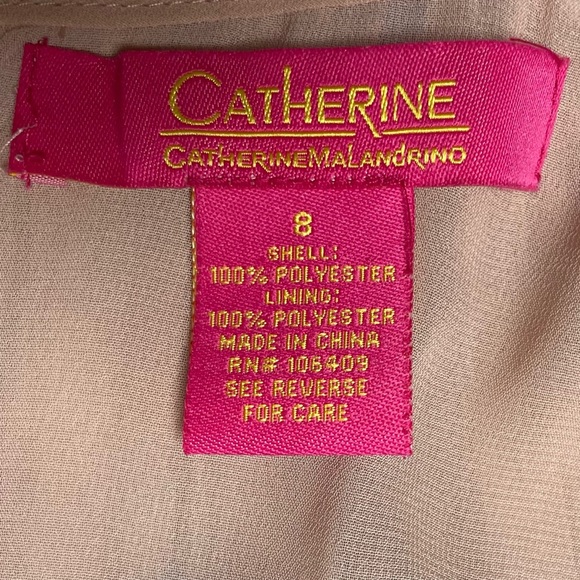 Catherine Malandrino Pleated Watercolor Print Dress – Size 8 - Picture 7 of 11